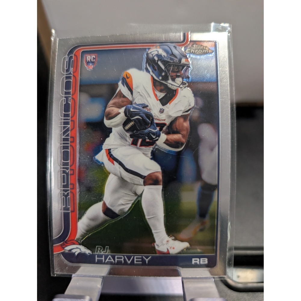 RJ Harvey Denver Broncos Topps Chrome RC Rookie Card NFL RB